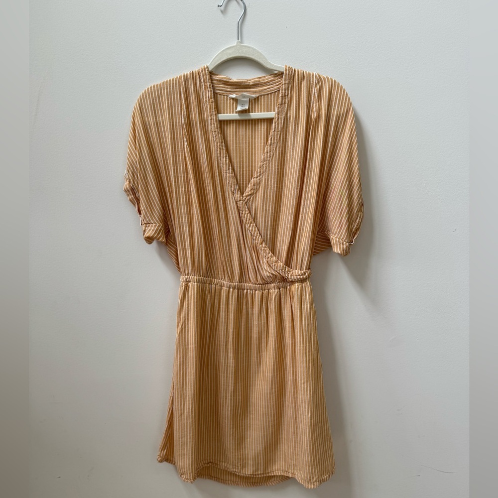 H&M Striped Midi Casual Dress SZ M